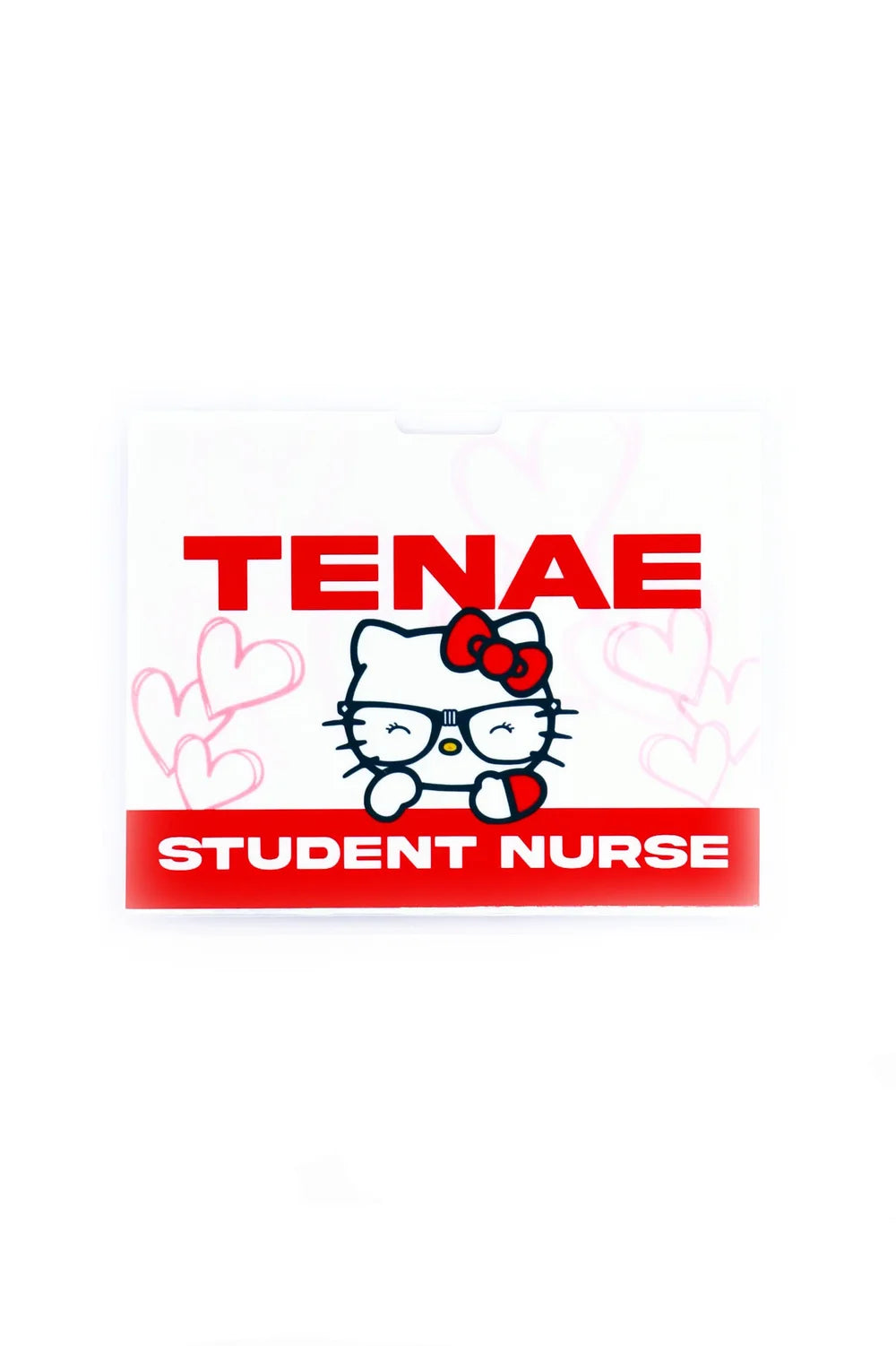 Hello Red & White Badge Buddy