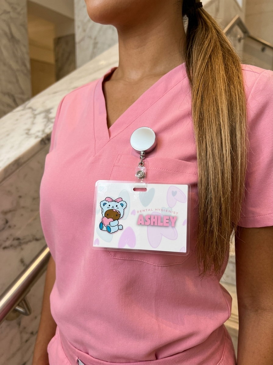 Beary Cozy Badge Buddy